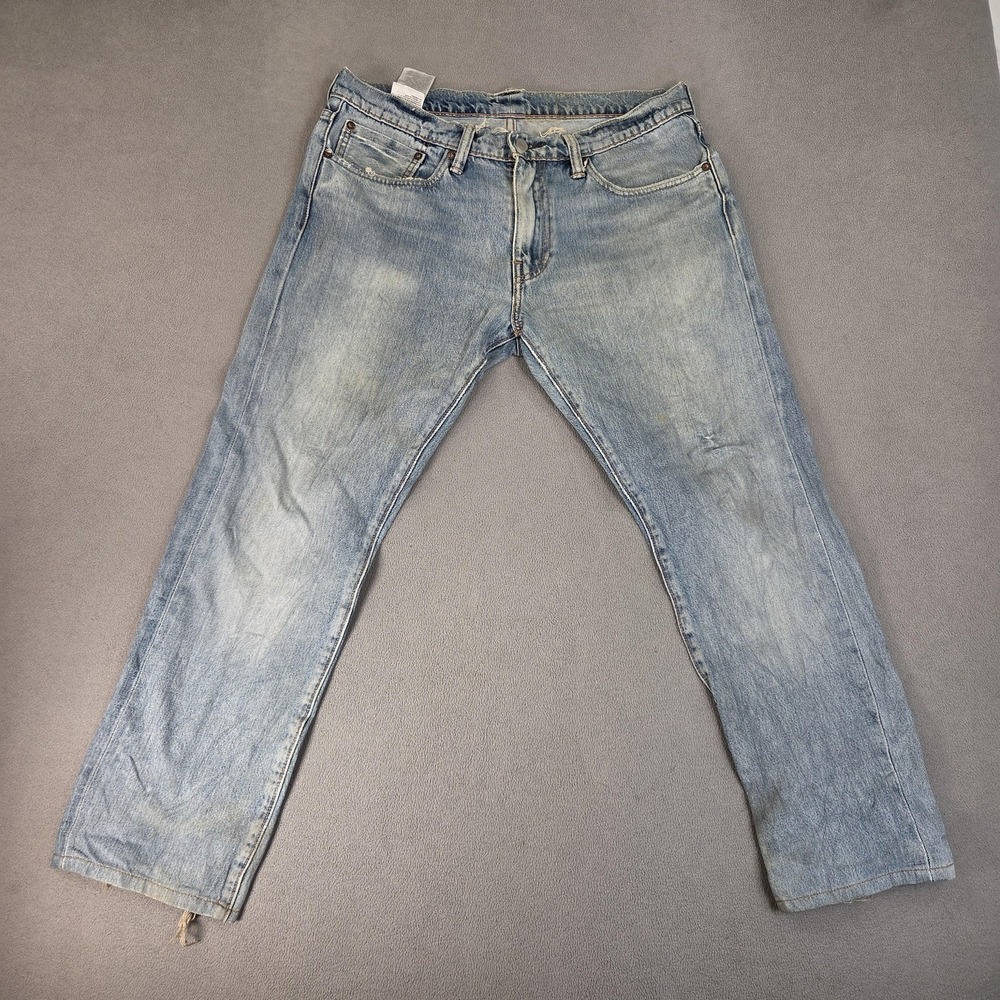Levi's‎ 511 Jeans Mens 33x26 Blue Slim Fit Distressed Tapered Tag 34x34 Altered